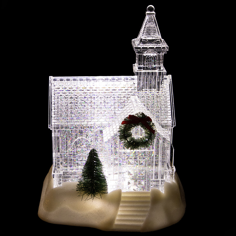 Northlight Seasonal 9Inch LED Lighted Glitter Snow Globe House